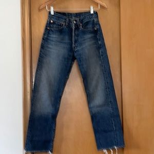 Levi’s cropped 501 wedgie jeans